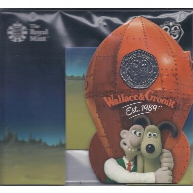 DIDŽIOJI BRITANIJA 50 PENCE 2019 KM # new BU Wallace & Gromit