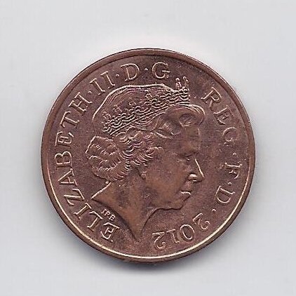 DIDŽIOJI BRITANIJA 2 PENCE 2012 KM # 1108 XF 1