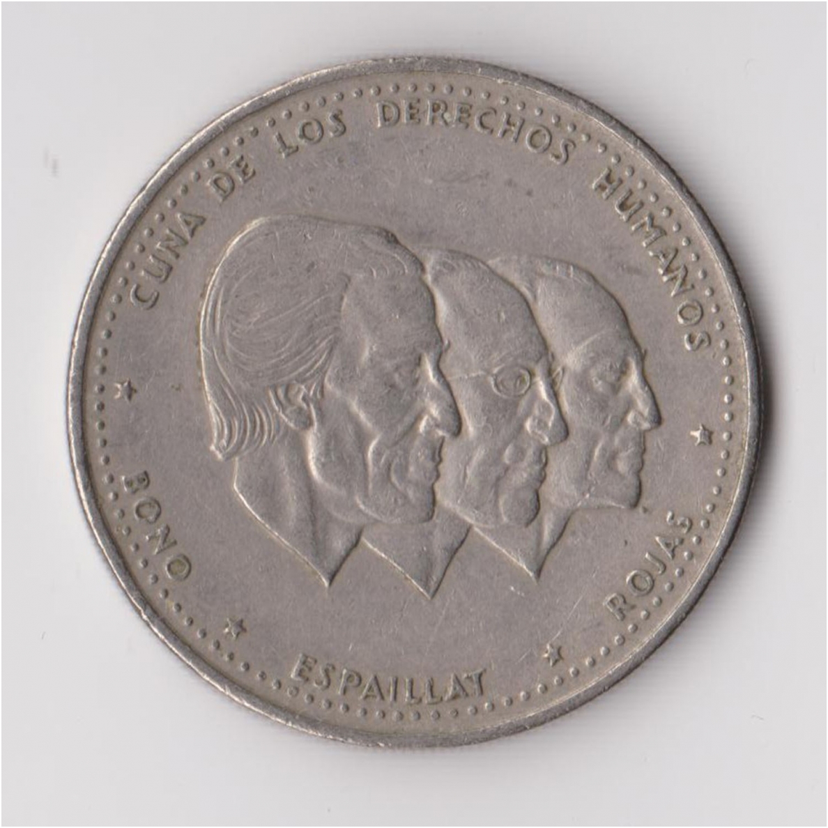 DOMINIKOS RESPUBLIKA 1/2 PESOS 1986 KM # 62.2 F/VF