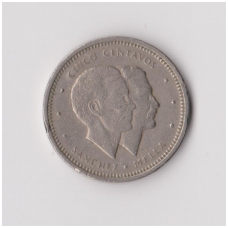 DOMINICAN REPUBLIC 5 CENTAVOS 1986 KM # 59 F