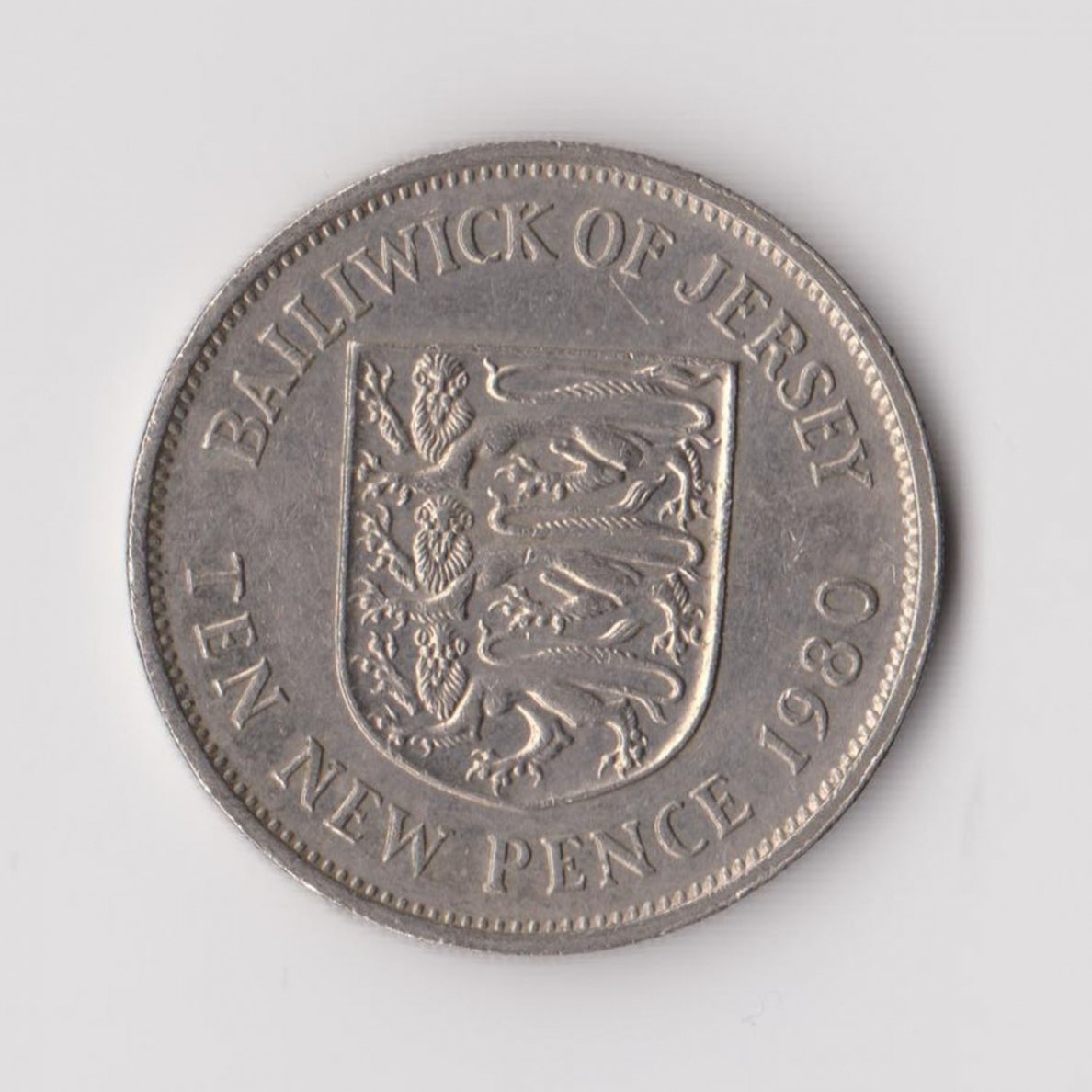 JERSEY 10 NEW PENCE 1980 KM # 33 VF