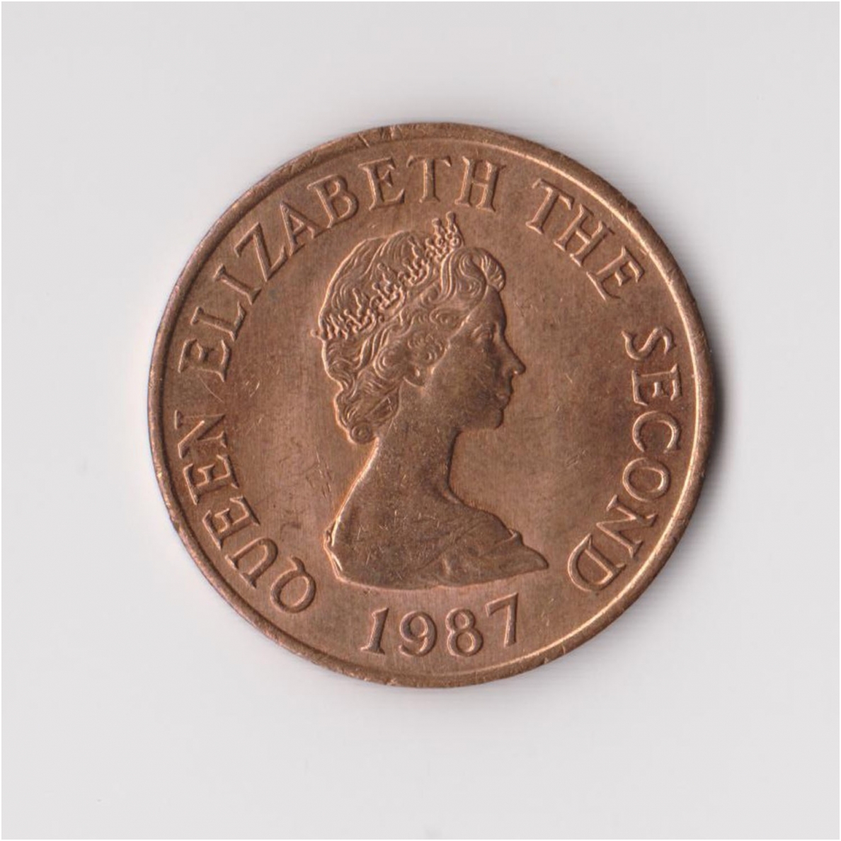 DŽERSIS 2 PENCE 1987 KM # 55 VF 1