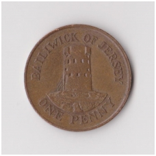 DŽERSIS 1 PENNY 1989 KM # 54 VF DŽERSIS 1 PENNY 1989 KM # 54 VF
