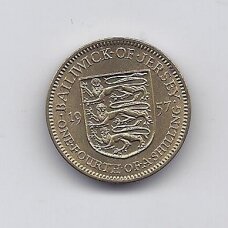 DŽERSIS 1/4 SHILLING 1957 KM # 22 XF DŽERSIS 1/4 SHILLING 1957 KM # 22 XF