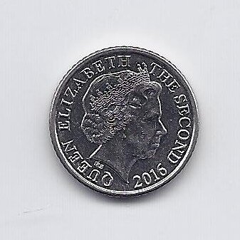 JERSEY 5 PENCE 2016 KM # 249 AU 1