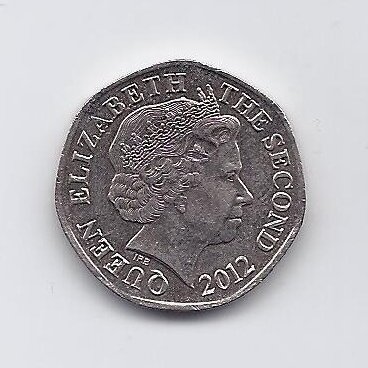 JERSEY 20 PENCE 2012 KM # 107 VF 1