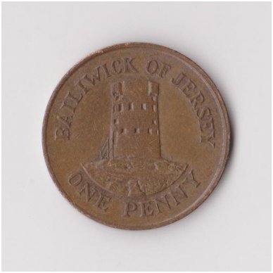 JERSEY 1 PENNY 1987 KM # 54 VF
