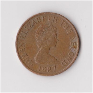 JERSEY 1 PENNY 1987 KM # 54 VF 1