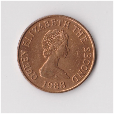 JERSEY 1 PENNY 1988 KM # 54 VF 1