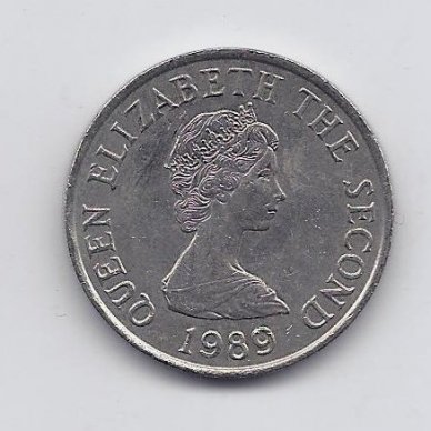 JERSEY 10 PENCE 1989 KM # 57.1 VF 1