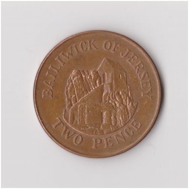 JERSEY 2 PENCE 1986 KM # 55 VF