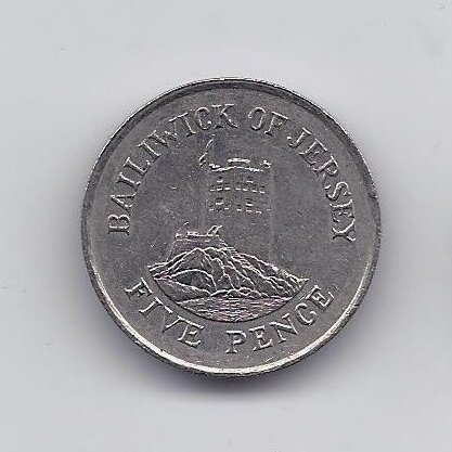 JERSEY 5 PENCE 1986 KM # 56.1 VF