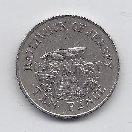 JERSEY 10 PENCE 1986 KM # 57.1 VF