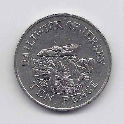 JERSEY 10 PENCE 1989 KM # 57.1 VF
