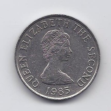 JERSEY 10 PENCE 1985 KM # 57.1 VF 1
