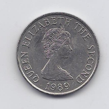 JERSEY 10 PENCE 1989 KM # 57.1 VF 1