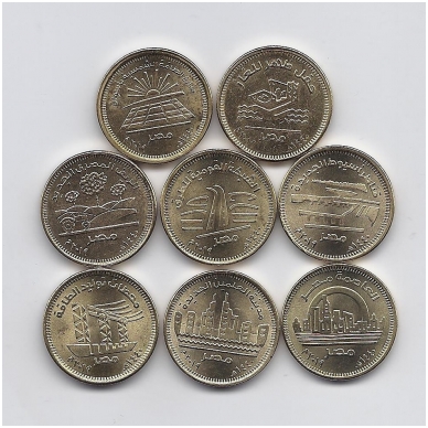 EGYPT  8 X 50 PIASTRES 2019 COINS SET