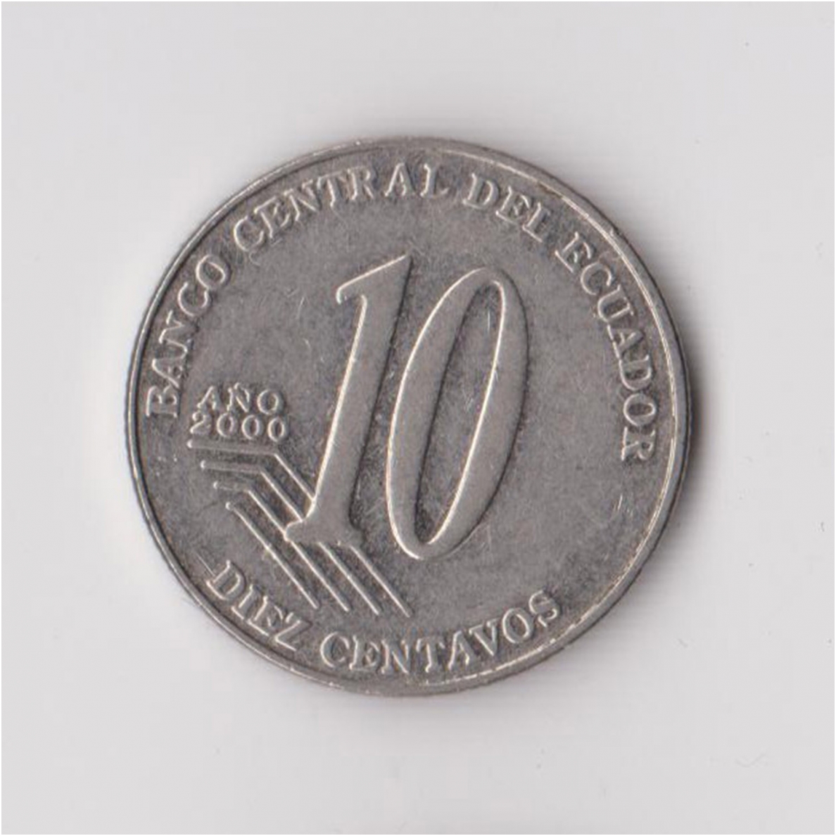 ECUADOR 10 CENTAVOS 2000 KM # 106 VF