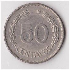 EKVADORAS 50 CENTAVOS 1977 KM # 81 VF