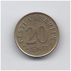 ESTONIA 20 SENTI 1996 KM # 23 VF