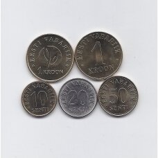 ESTIJA 2003 - 2008 m. 5 monetų rinkinys