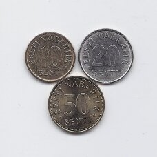 ESTIJA 2007 - 2008 m. 3 monetų rinkinys