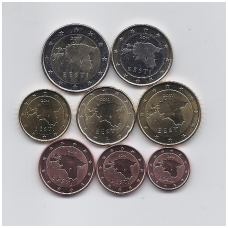 ESTONIA 8 COINS FULL EURO SET 2011