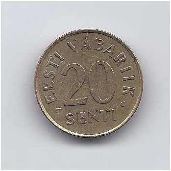 ESTONIA 20 SENTI 1996 KM # 23 VF