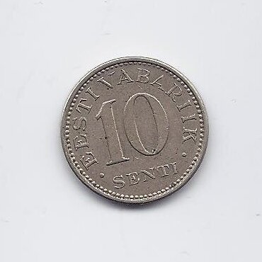 ESTONIA 10 SENTI 1931 KM # 12 VF