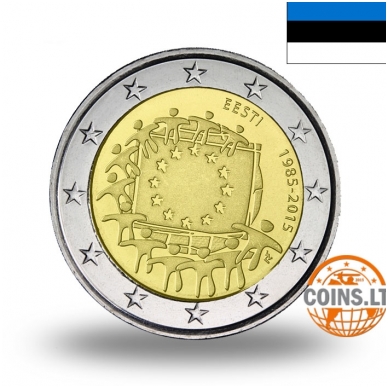 ESTONIA 2 EURO 2015 FLAG