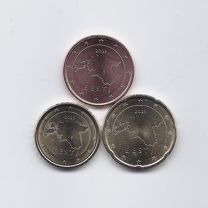 ESTIJA 2023 m. 5, 10 ir 20 eurocentų UNC