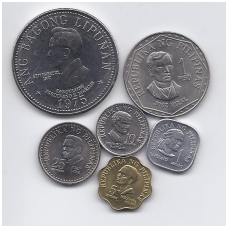 FILIPINAI 1975 - 1982 m. 6 monetų rinkinukas