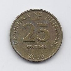 FILIPINAI 25 SENTIMO 2000 KM # 271 VF FILIPINAI 25 SENTIMO 2000 KM # 271 VF