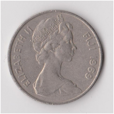 FIJI 10 CENTS 1969 KM # 30 VF 1