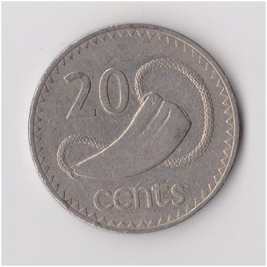 FIJI 20 CENTS 1969 KM # 31 VF