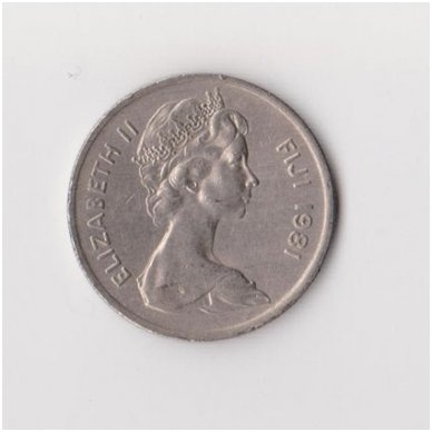 FIJI 5 CENTS 1981 KM # 29 VF 1