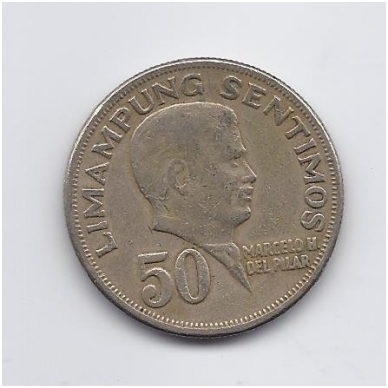 FILIPINAI 50 SENTIMOS 1972 KM # 200 VF