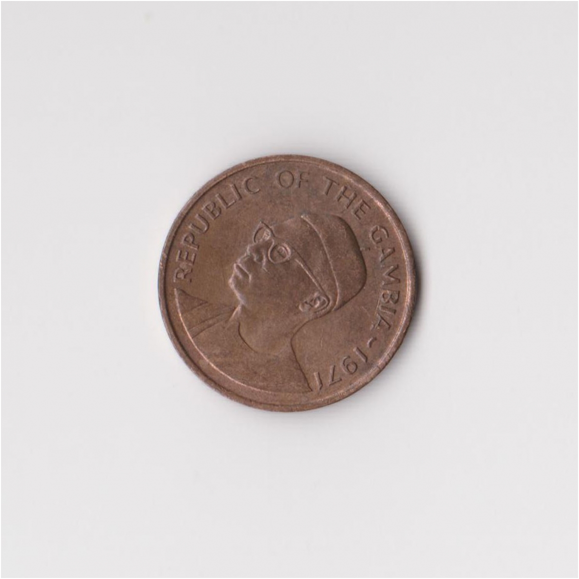 GAMBIA 1 BUTUT 1971 KM # 8 VF 1