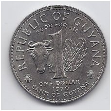 GAJANA 1 DOLLAR 1970 KM # 36 UNC FAO