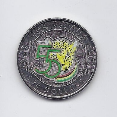 GAJANA 100 DOLLAR 2021 KM # 64 UNC Nepriklausomybės 55-metis