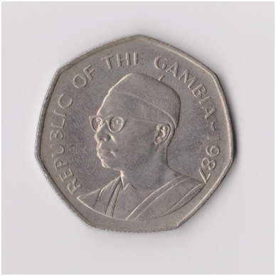 GAMBIA 1 DALASI 1987 KM # 29 XF 1
