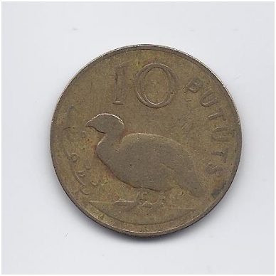 GAMBIA 10 BUTUTS 1971 KM # 10 F/VF