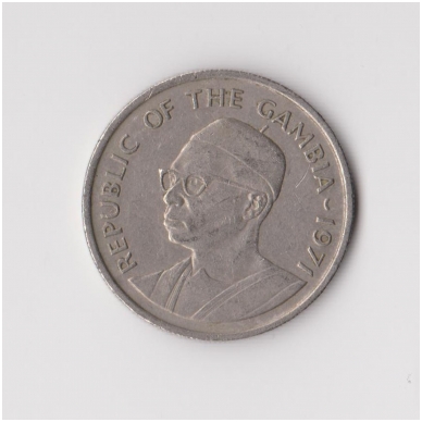 GAMBIA 25 BUTUTS 1971 KM # 11 VF 1