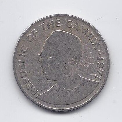 GAMBIA 50 BUTUTS 1971 KM # 12 F 1
