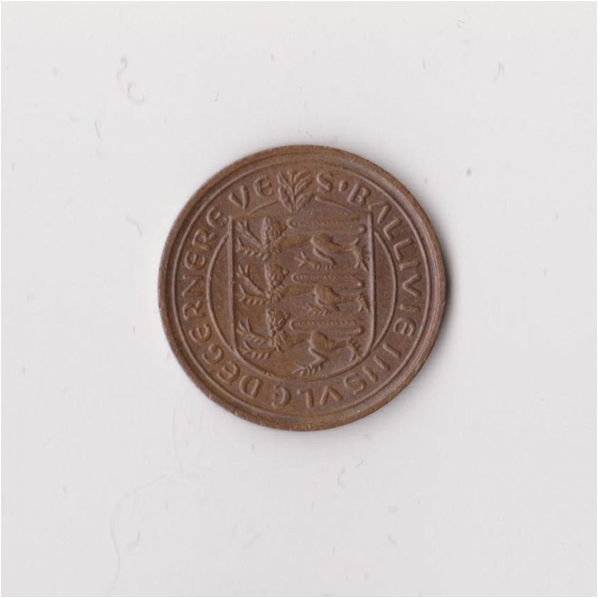 GUERNSEY 1/2 NEW PENNY 1971 KM # 20 VF 1