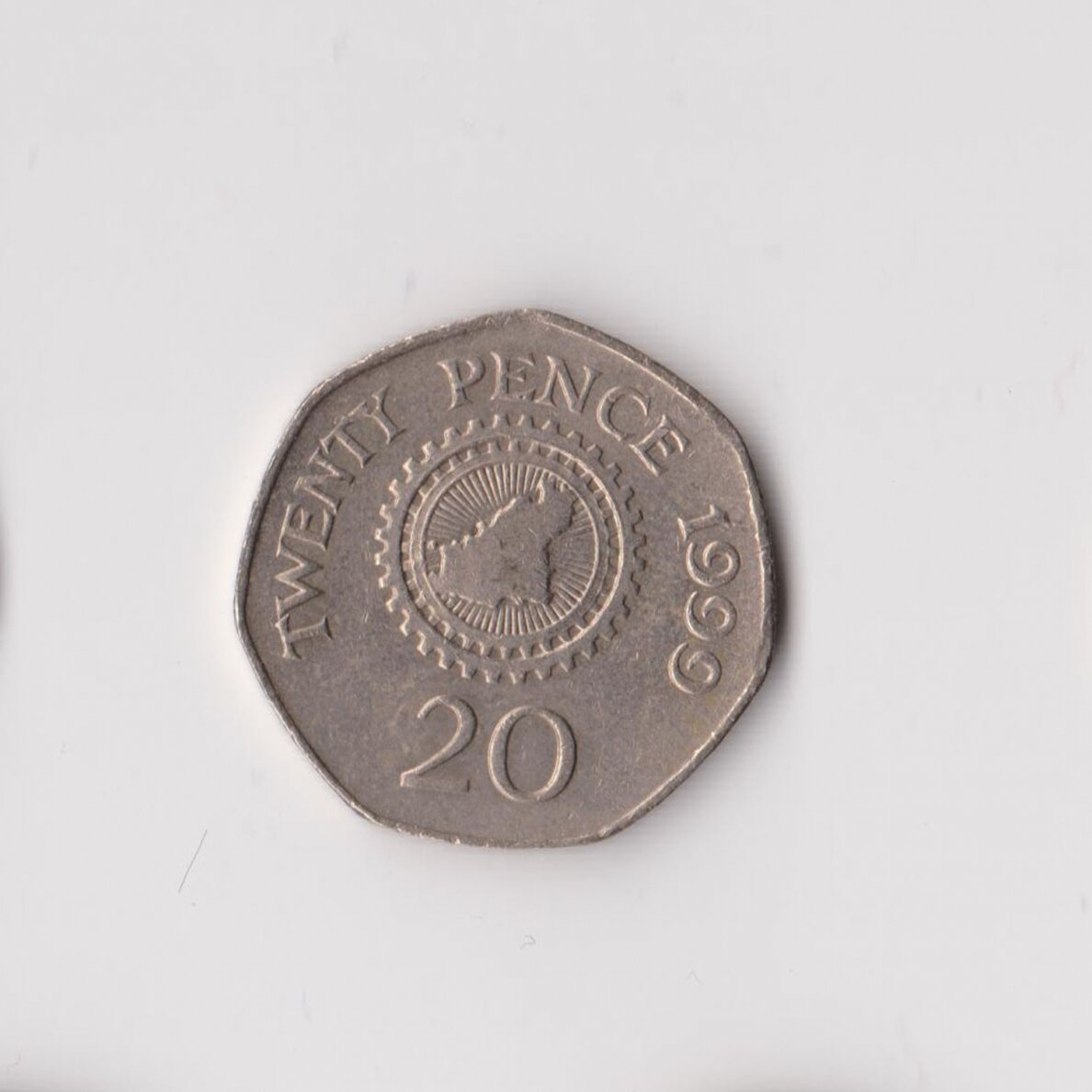 GUERNSEY 20 PENCE 1999 KM # 44 VF