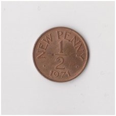 GERNSIS 1/2 NEW PENNY 1971 KM # 20 VF GERNSIS 1/2 NEW PENNY 1971 KM # 20 VF