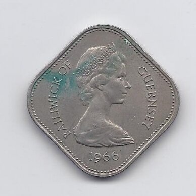 GERNSIS 10 SHILLINGS 1966 KM # 19 XF Normanų užkariavimas 1