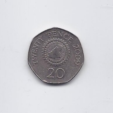 GUERNSEY 20 PENCE 2009 KM # 90 VF