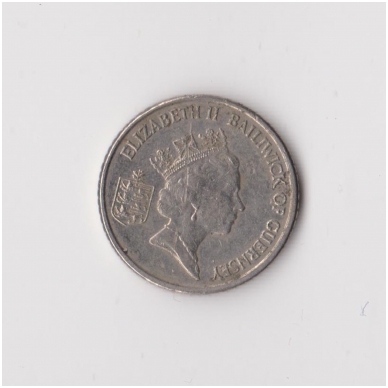 GUERNSEY 5 PENCE 1990 KM # 42.2 VF 1